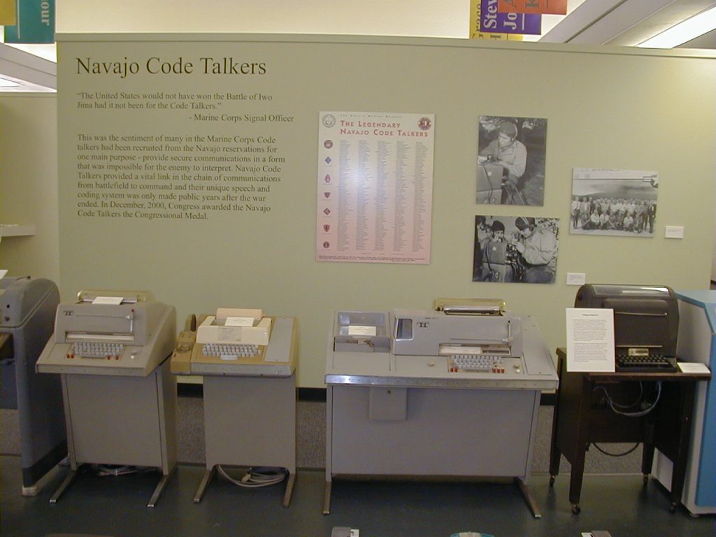 An exhibit at the downtown campus